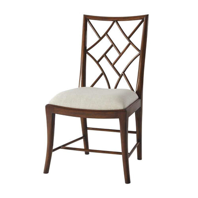 Delicate Trellis Side Chair - Brown - Set of 2-Theodore Alexander-THEO-4000-613.1AWL-Dining Chairs-1-France and Son
