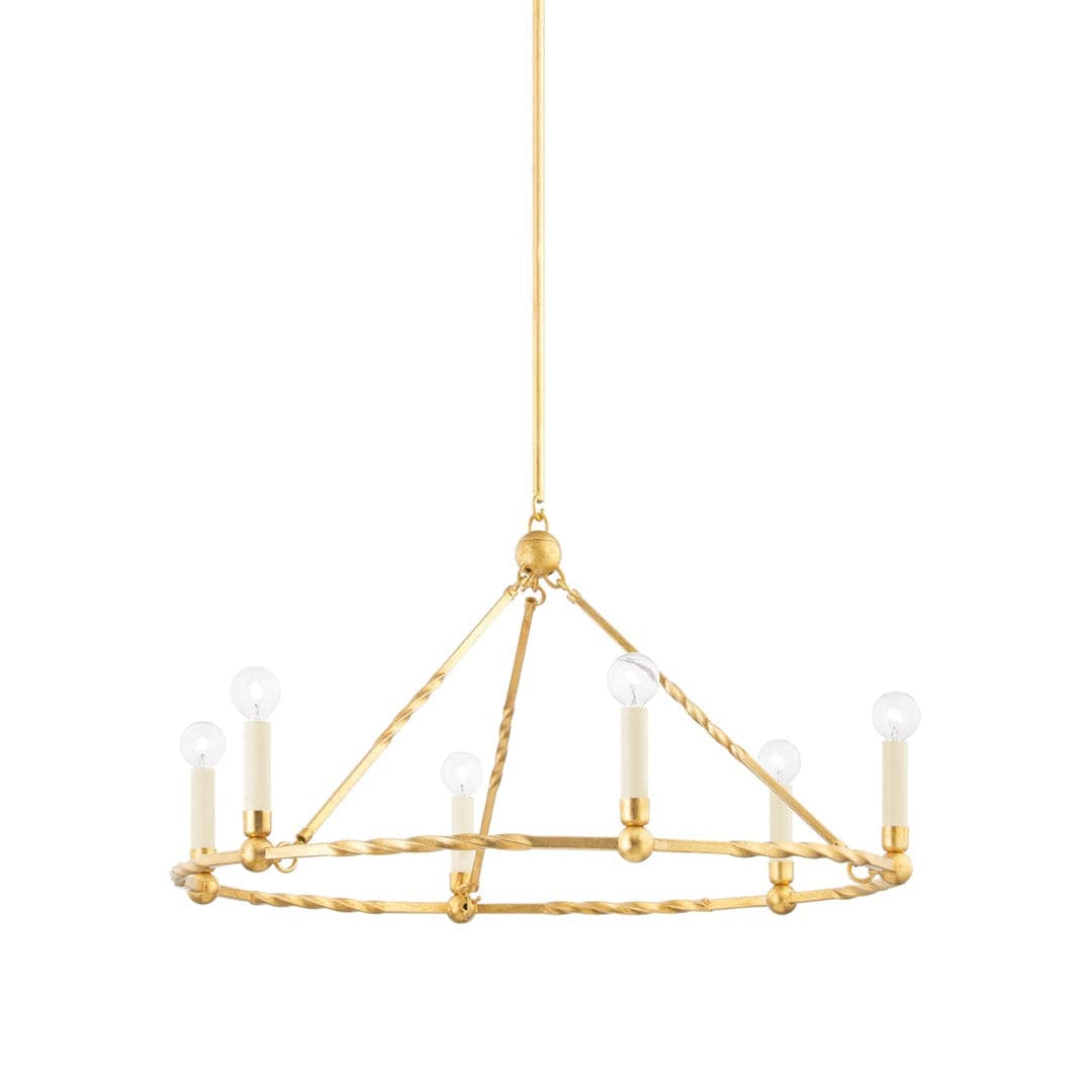 Josephine 6 Light Chandelier-Mitzi-HVL-H738806-VGL-Chandeliers-1-France and Son