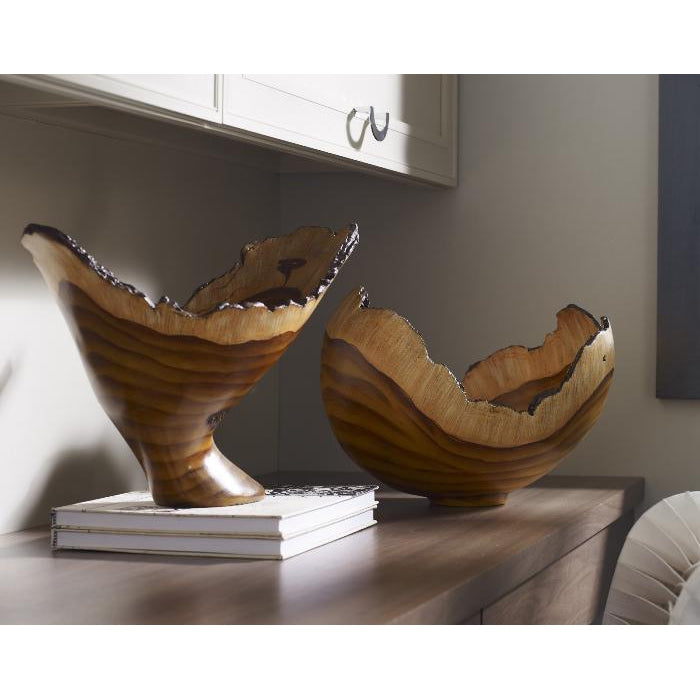 Burled Bowl-Phillips Collection-PHIL-M011012-DecorI-Dark Faux Wood-2-France and Son