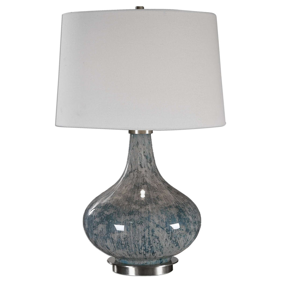 Celinda Blue Gray Glass Lamp-Uttermost-UTTM-27076-Table Lamps-1-France and Son