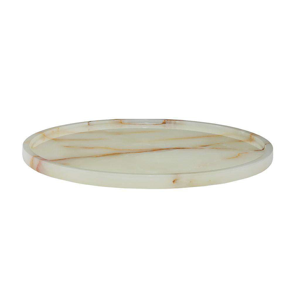 Light Green 16" Onyx Round Place Tray 