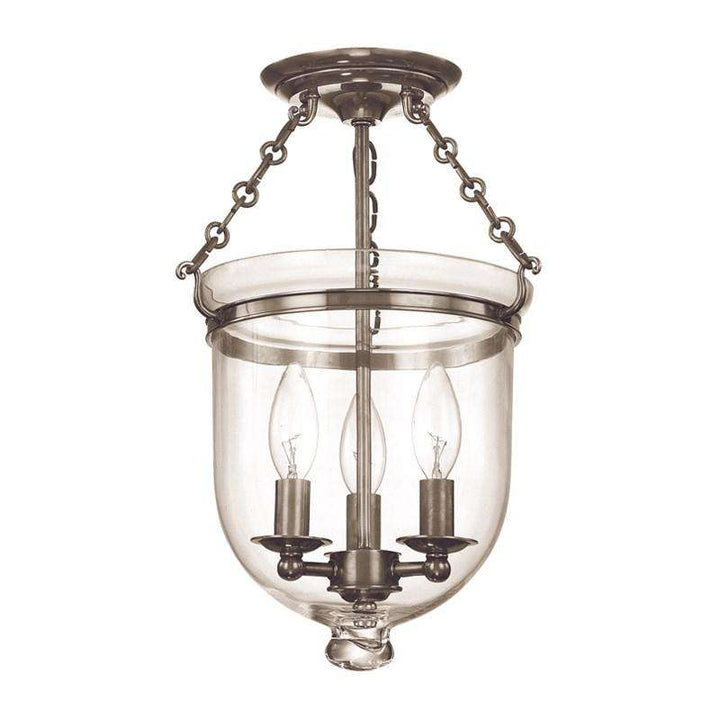 Hampton 3 Light Semi Flush-Hudson Valley-HVL-253-HN-C3-Flush MountsHistoric Nickel-2-France and Son