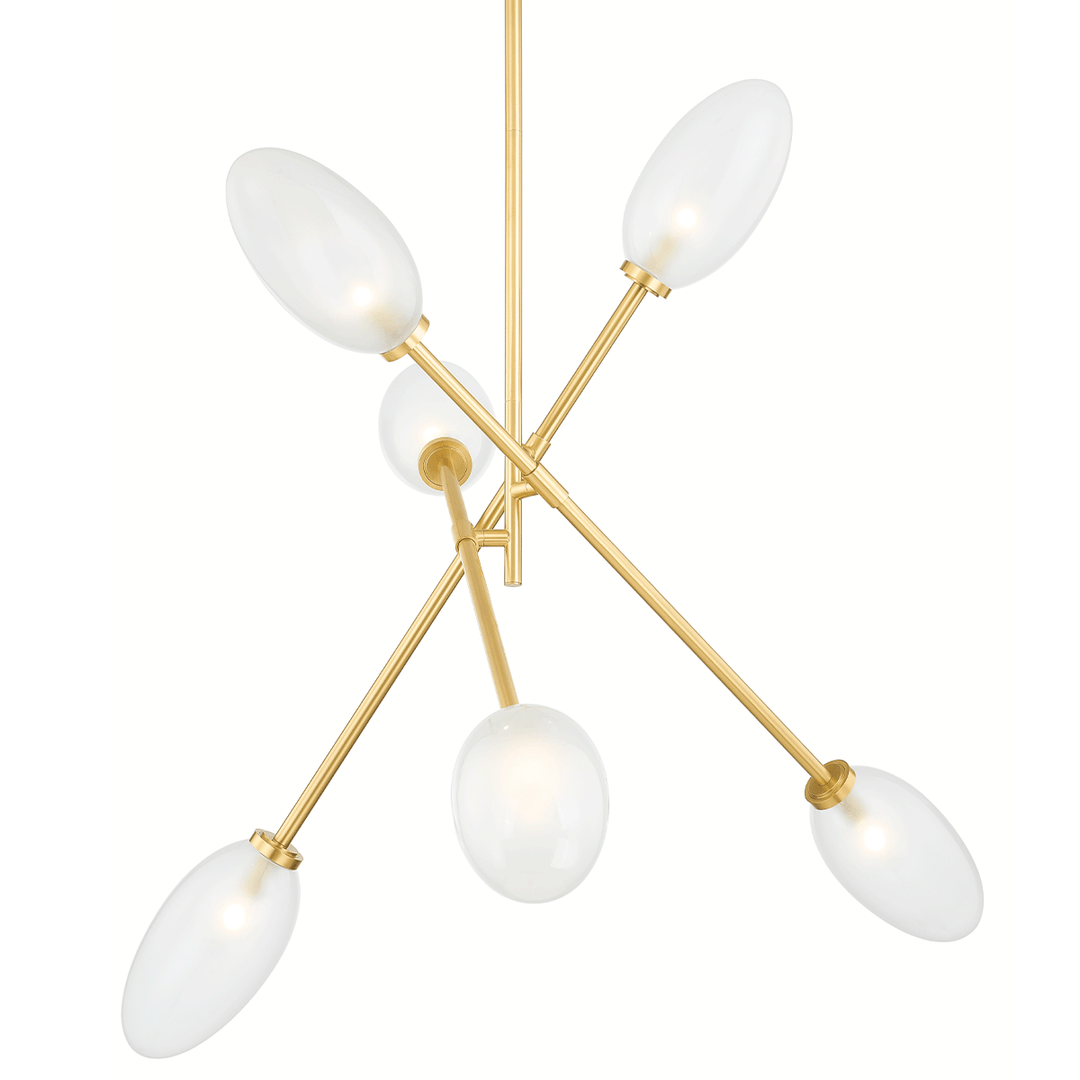 Alberton Light Chandelier-Hudson Valley-HVL-5052-AGB-ChandeliersAged Brass - 6 Light Chandelier-7-France and Son