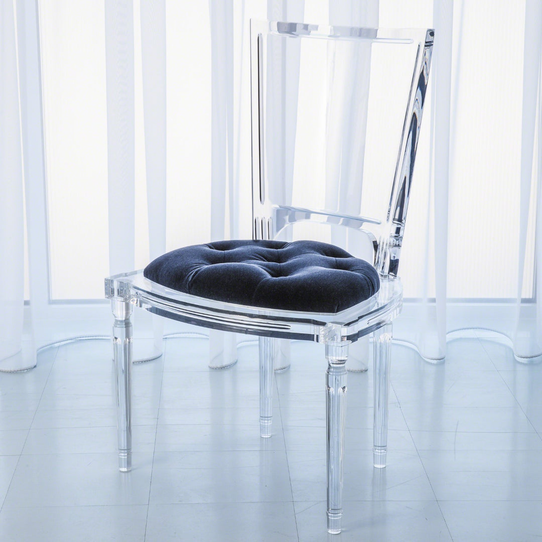 Marilyn Acrylic Side Chair-Global Views-GVSA-3.31165-Dining ChairsAdmiral - Blue-3-France and Son