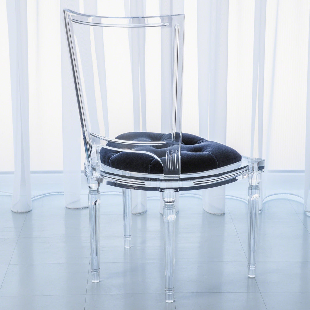 Marilyn Acrylic Side Chair-Global Views-GVSA-3.31173-Dining ChairsPewter - Grey-4-France and Son