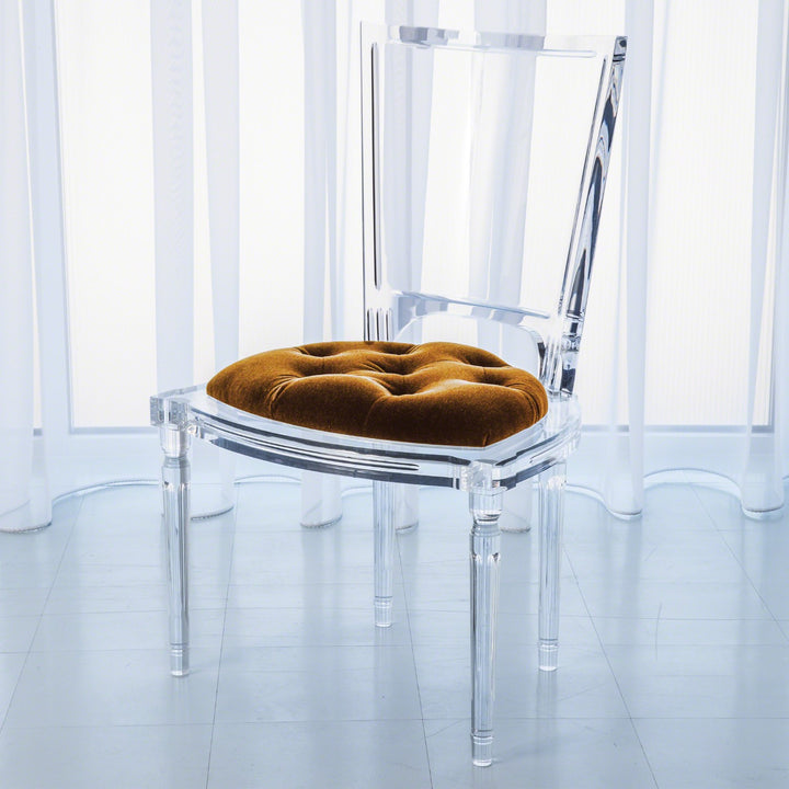 Marilyn Acrylic Side Chair-Global Views-GVSA-3.31169-Dining ChairsBrown Sugar - Gold-12-France and Son