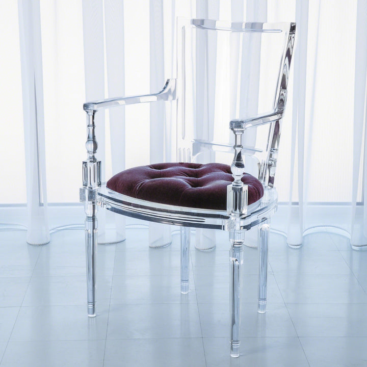 Marilyn Acrylic Arm Chair-Global Views-GVSA-3.31170-Dining ChairsSultana Lavender-3-France and Son