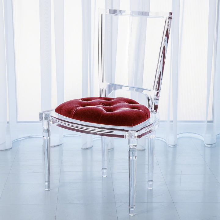 Marilyn Acrylic Side Chair-Global Views-GVSA-3.31232-Dining ChairsRed - Pepper-8-France and Son