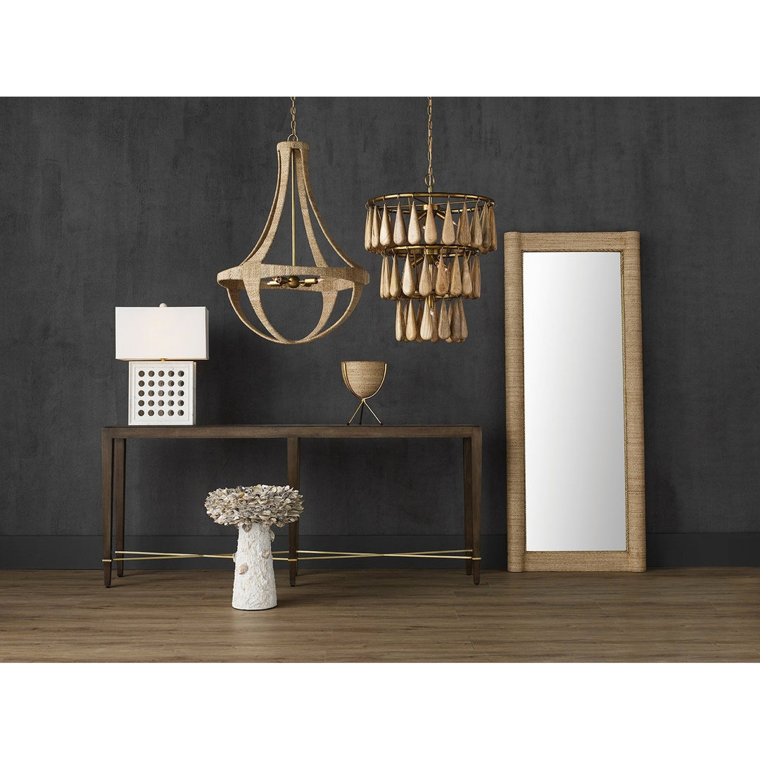 Verona Console Table-Currey-CURY-3000-0097-Console TablesBlack Lacquered Linen/Champagne-2-France and Son