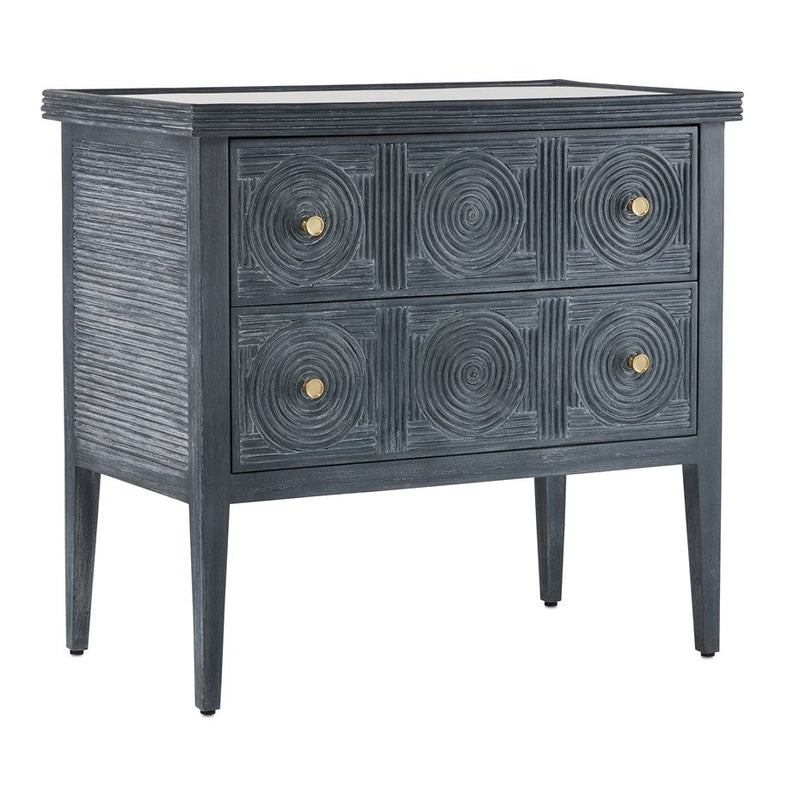 Santos Vintage Navy Chest-Currey-CURY-3000-0217-Side Tables-1-France and Son