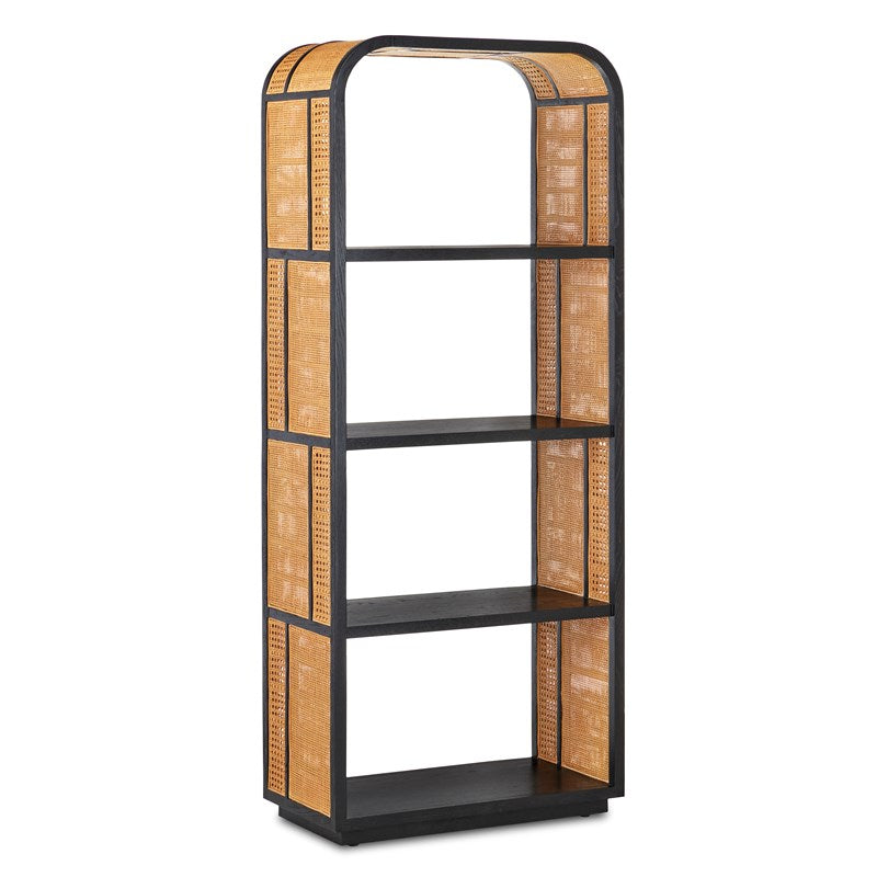 Anisa Black Etagere-Currey-CURY-3000-0229-Bookcases & Cabinets-1-France and Son