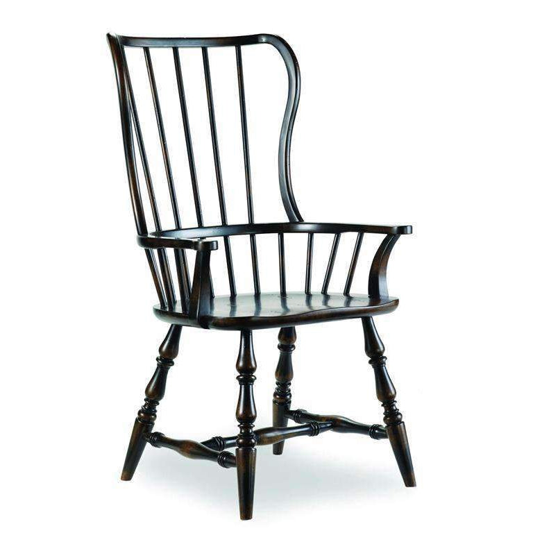 Sanctuary Spindle Arm Chair-Hooker-HOOKER-3005-75300-Dining ChairsBlack-2-France and Son