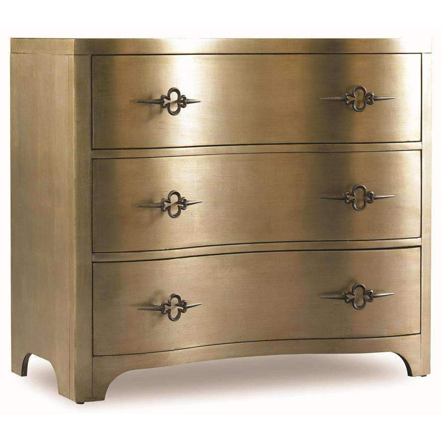 Sanctuary Three-Drawer Shaped Front Gold Chest-Hooker-HOOKER-3008-85004-Dressers-1-France and Son