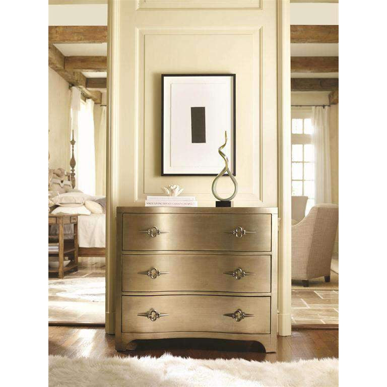 Sanctuary Three - Drawer Shaped Front Gold Chest-Hooker-HOOKER-3008-85004-Dressers-3-France and Son