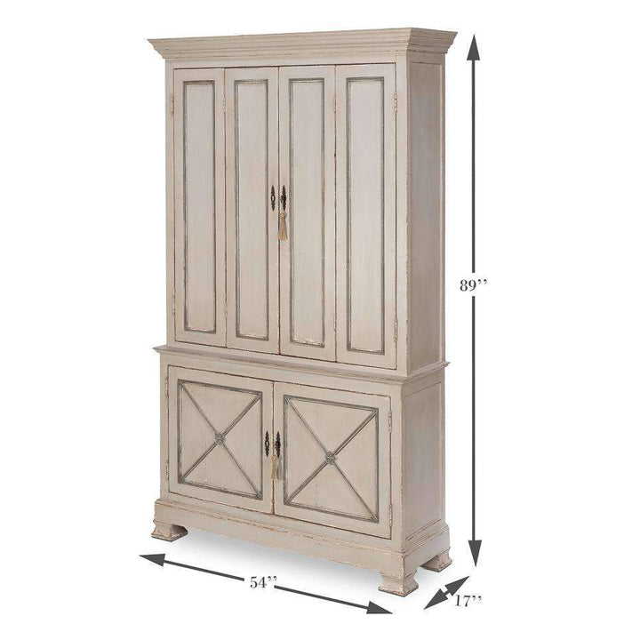Painted Directoire Style Cabinet-SARREID-SARREID-30122-Bookcases & Cabinets-4-France and Son