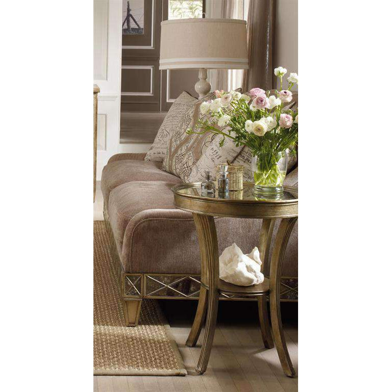 Sanctuary Round Mirrored Accent Table - Visage-Hooker-HOOKER-3014-50001-Side Tables-3-France and Son