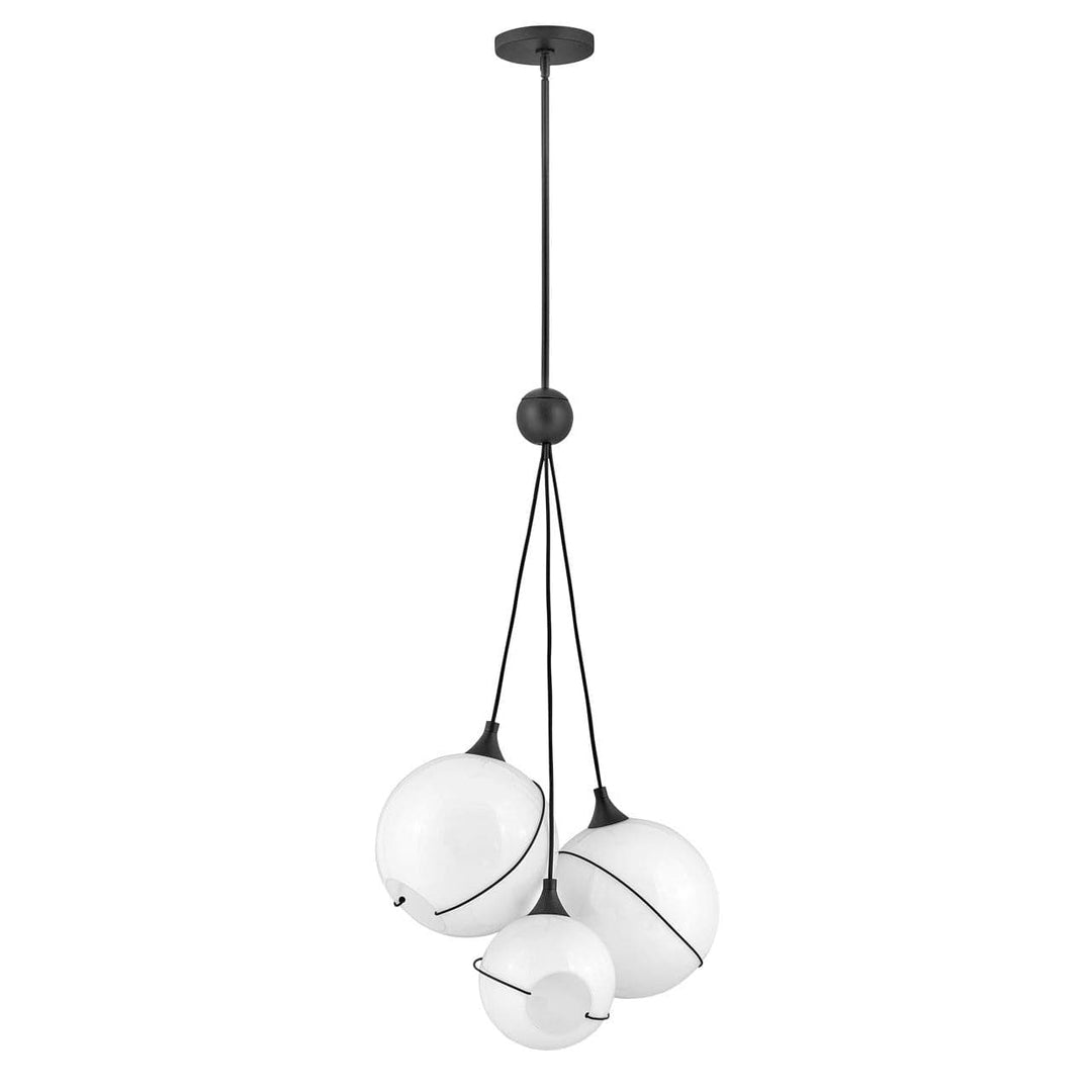 Chandelier Skye - Three Light Pendant-Hinkley Lighting-HINKLEY-30304BLK-WH-Pendants-1-France and Son