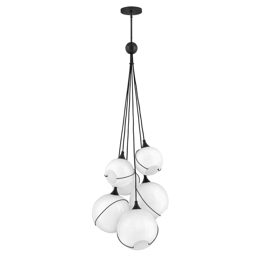 Chandelier Skye - Six Light Multi Tier-Hinkley Lighting-HINKLEY-30306BLK-WH-Chandeliers-1-France and Son