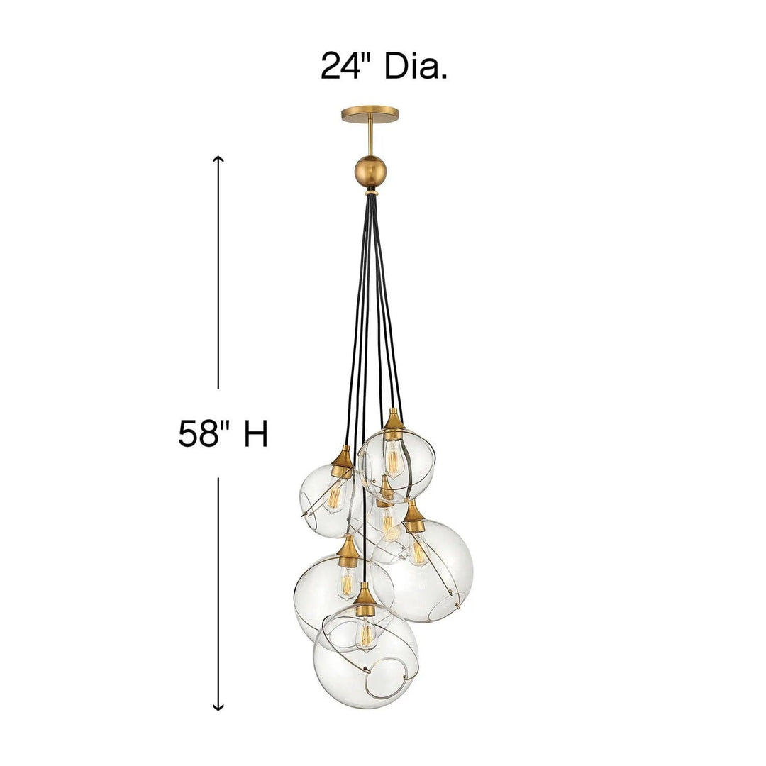 Skye Six Light Multi Tier-Hinkley Lighting-HINKLEY-30306HBR-Chandeliers-5-France and Son