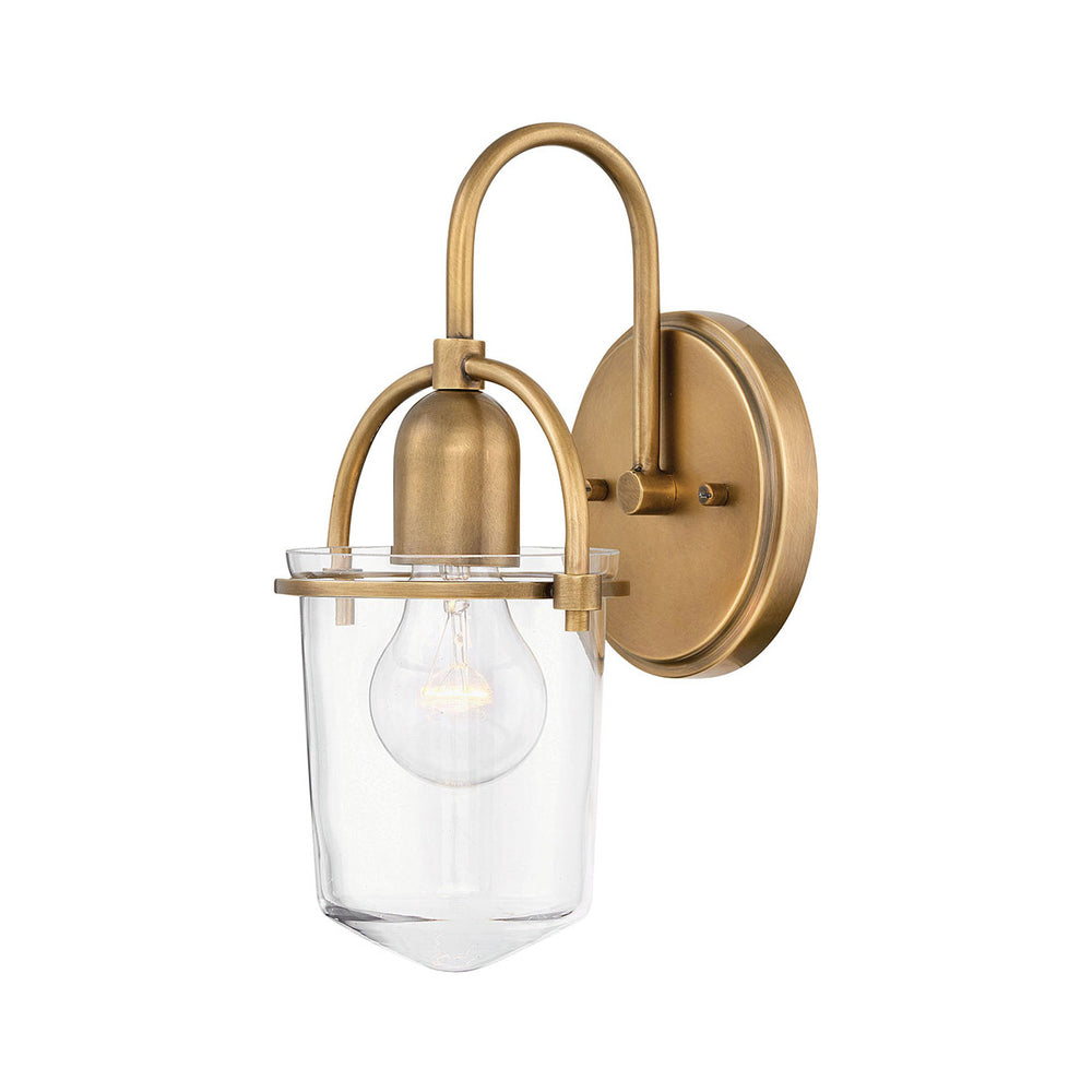 Clancy Bath Wall Light-Hinkley Lighting-HINKLEY-3030LCB-Bathroom Lighting1 Tier-Lacquered Brass-Clear-5-France and Son