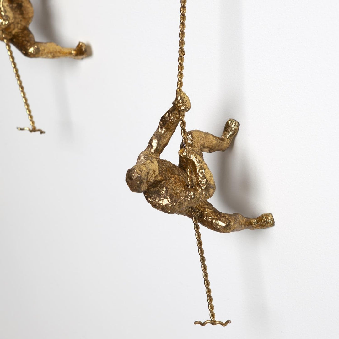 Climbing Man - Wall Mounted-Global Views-GVSA-8.82428-Wall DecorThai Gold Leaf-4-France and Son