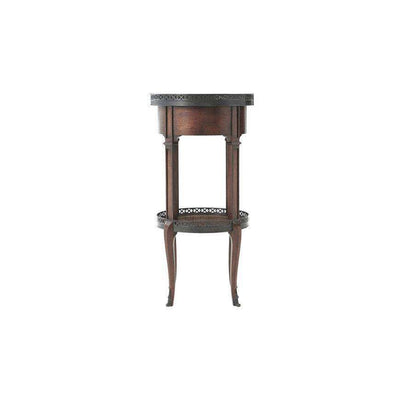 Walnut Circle Accent Table-Theodore Alexander-THEO-5000-029-Side Tables-3-France and Son