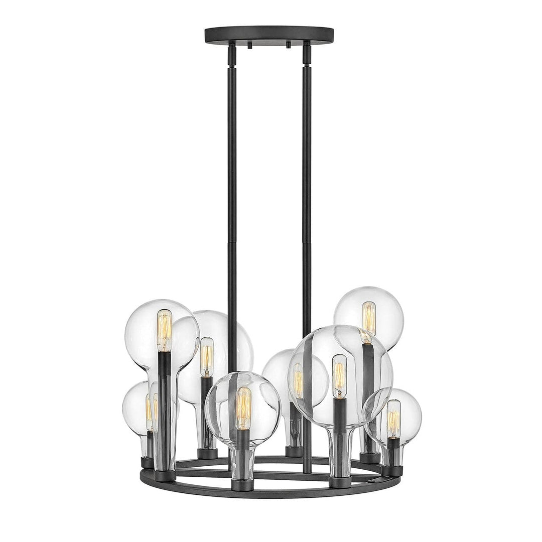 Chandelier Alchemy Medium Single Tier-Hinkley Lighting-HINKLEY-30526BK-ChandeliersBlack-1-France and Son