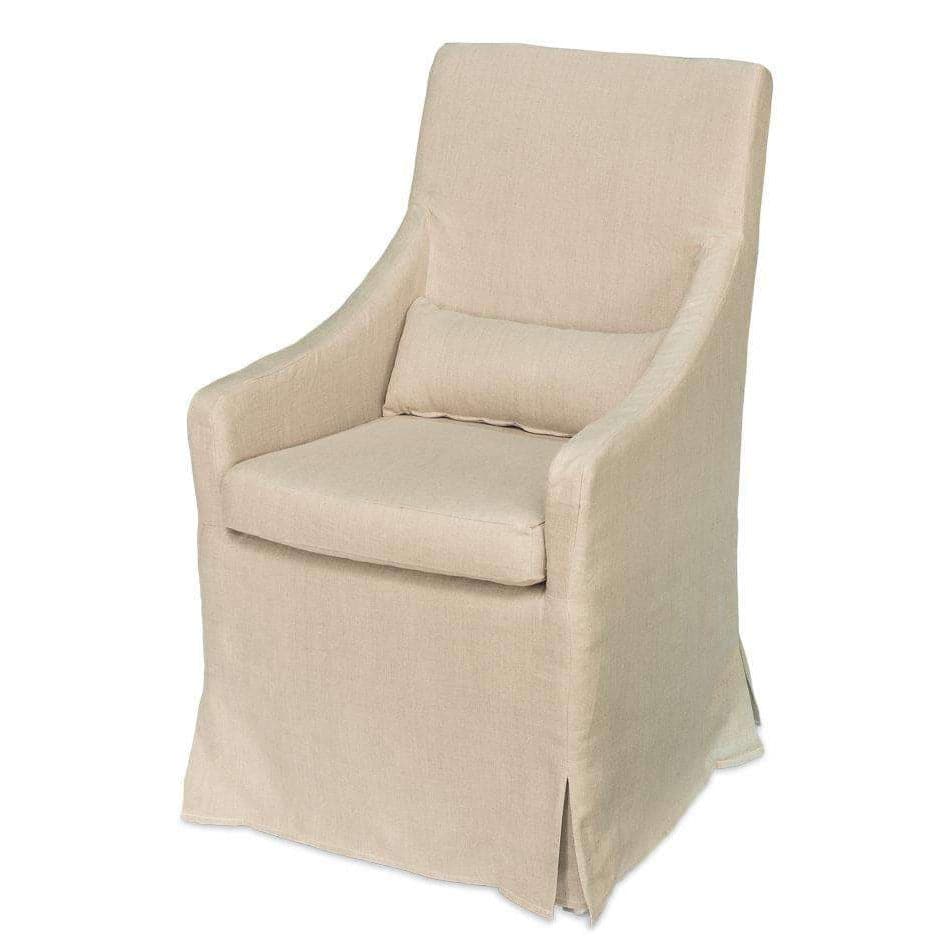 Boyce Skirted Arm Chair - Beige-SARREID-SARREID-30689-Lounge Chairs-4-France and Son