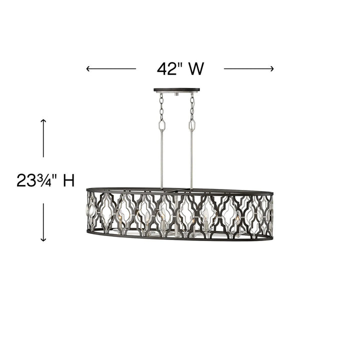 Portico 6 Light Open Frame Linear-Hinkley Lighting-HINKLEY-3068GG-Chandeliers-4-France and Son