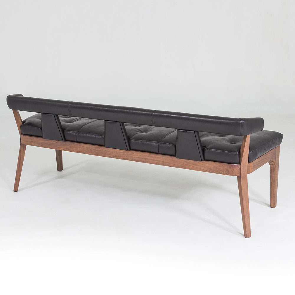 Moderno Bench-Black Marble Leather-Global Views-GVSA-2581-Benches-2-France and Son