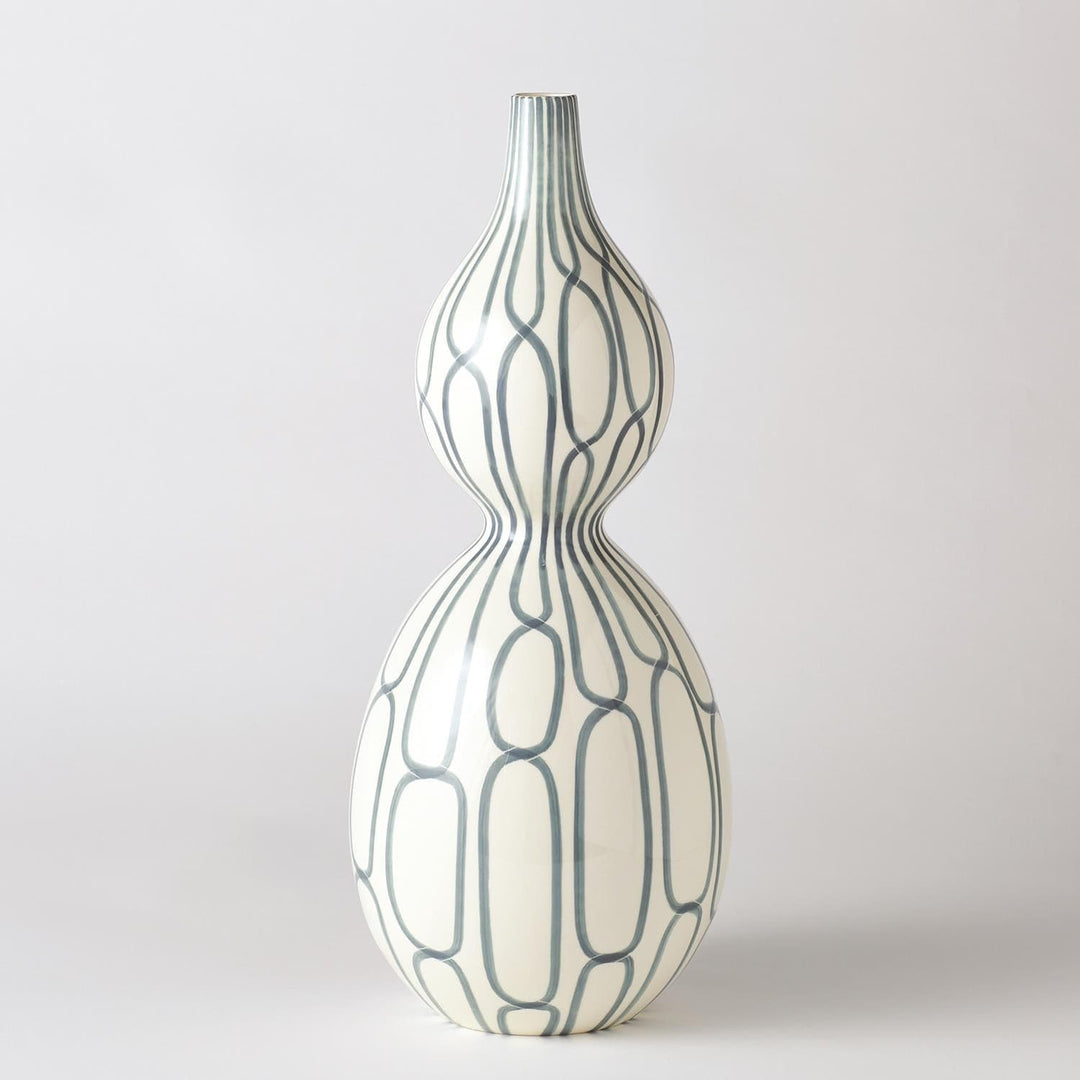 Linking Trellis Double Bulb Vase-Global Views-GVSA-D8.80022-Vases-1-France and Son