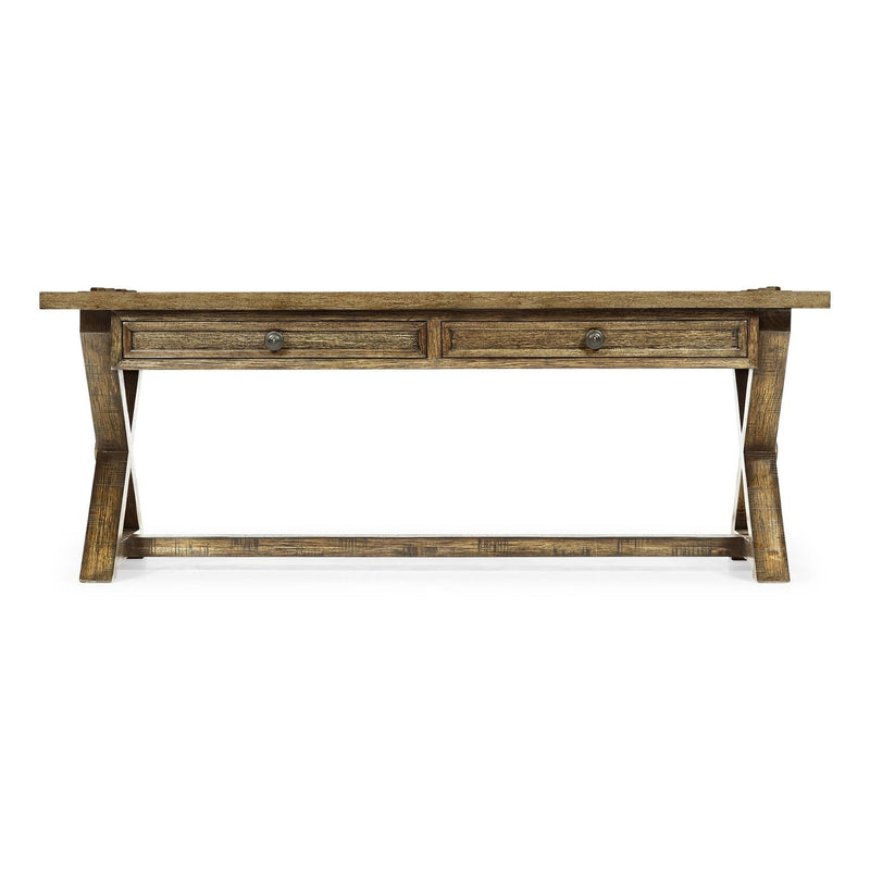Casual Rectangular Coffee Table-Jonathan Charles-JCHARLES-491085-CFW-Coffee TablesCountry Walnut-12-France and Son