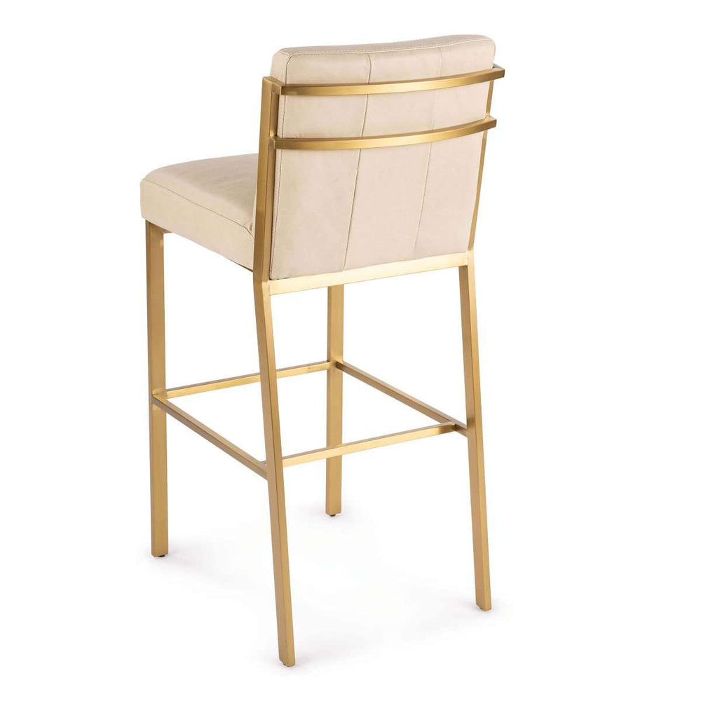 Chantal Leather Bar Stool - Cappuccino-Regina Andrew Design-RAD-32-1127-Bar Stools-5-France and Son