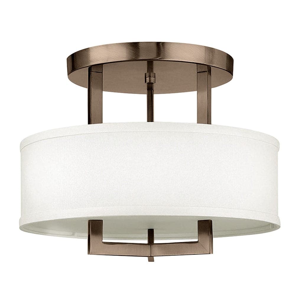 Foyer Hampton Small Semi-Flush Mount-Hinkley Lighting-HINKLEY-3200BR-LED-Flush MountsBrushed Bronze-2-France and Son