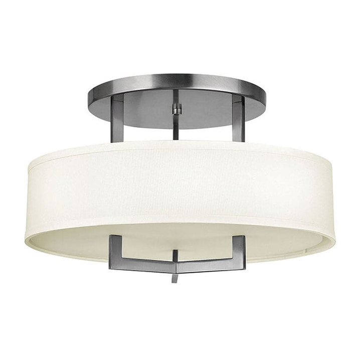 Foyer Hampton - Medium Semi-Flush Mount with LED-Hinkley Lighting-HINKLEY-3201AN-LED-Flush MountsAntique Nickel-LED-1-France and Son