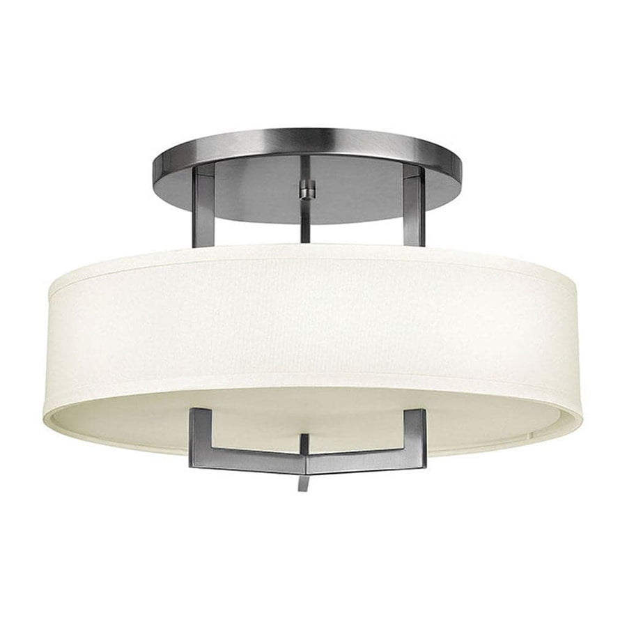 Foyer Hampton - Medium Semi-Flush Mount with LED-Hinkley Lighting-HINKLEY-3201AN-LED-Flush MountsAntique Nickel-LED-1-France and Son