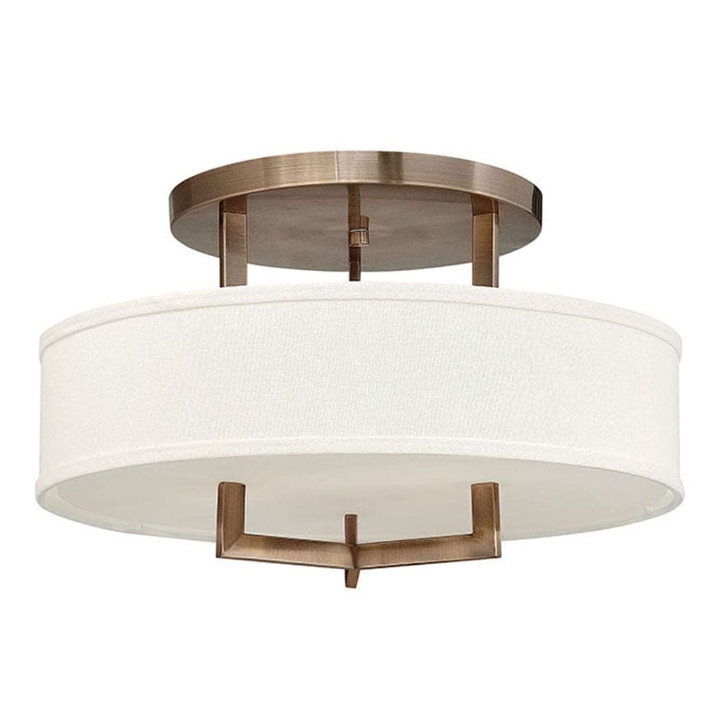 Foyer Hampton - Medium Semi-Flush Mount with LED-Hinkley Lighting-HINKLEY-3201BR-LED-Flush MountsBrushed Bronze-LED-2-France and Son