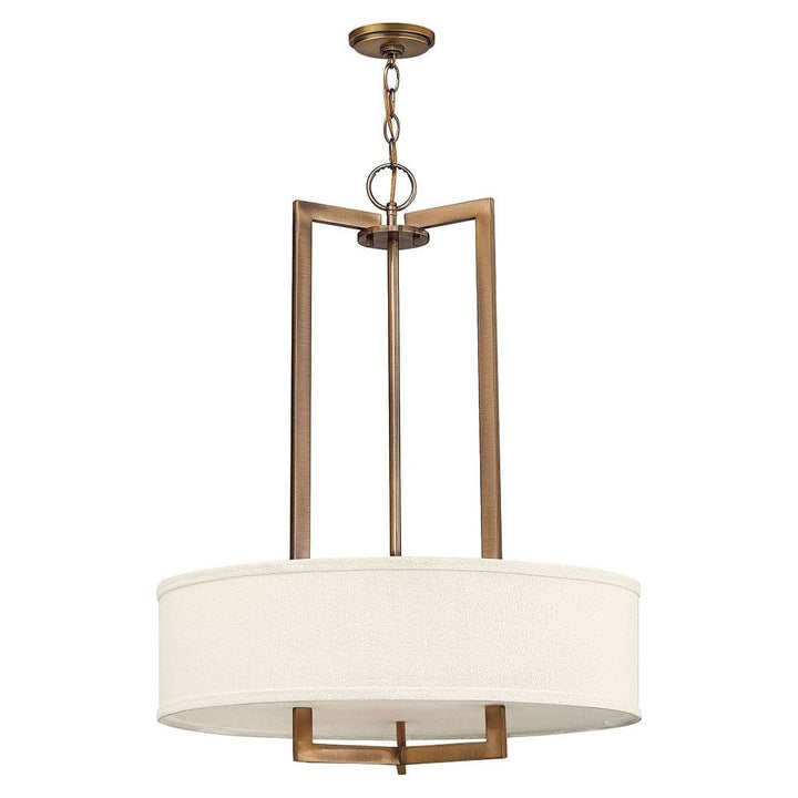 Chandelier Hampton - Medium Drum-Hinkley Lighting-HINKLEY-3204BR-ChandeliersBrushed Bronze - W/out LED Light-3-France and Son