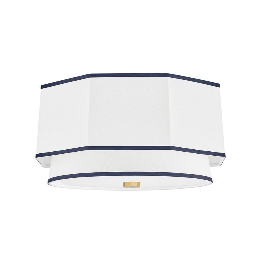 Riverdale 2 Light Flush Mount Aged Brass-Hudson Valley-HVL-3218-AGB-Flush Mounts-1-France and Son