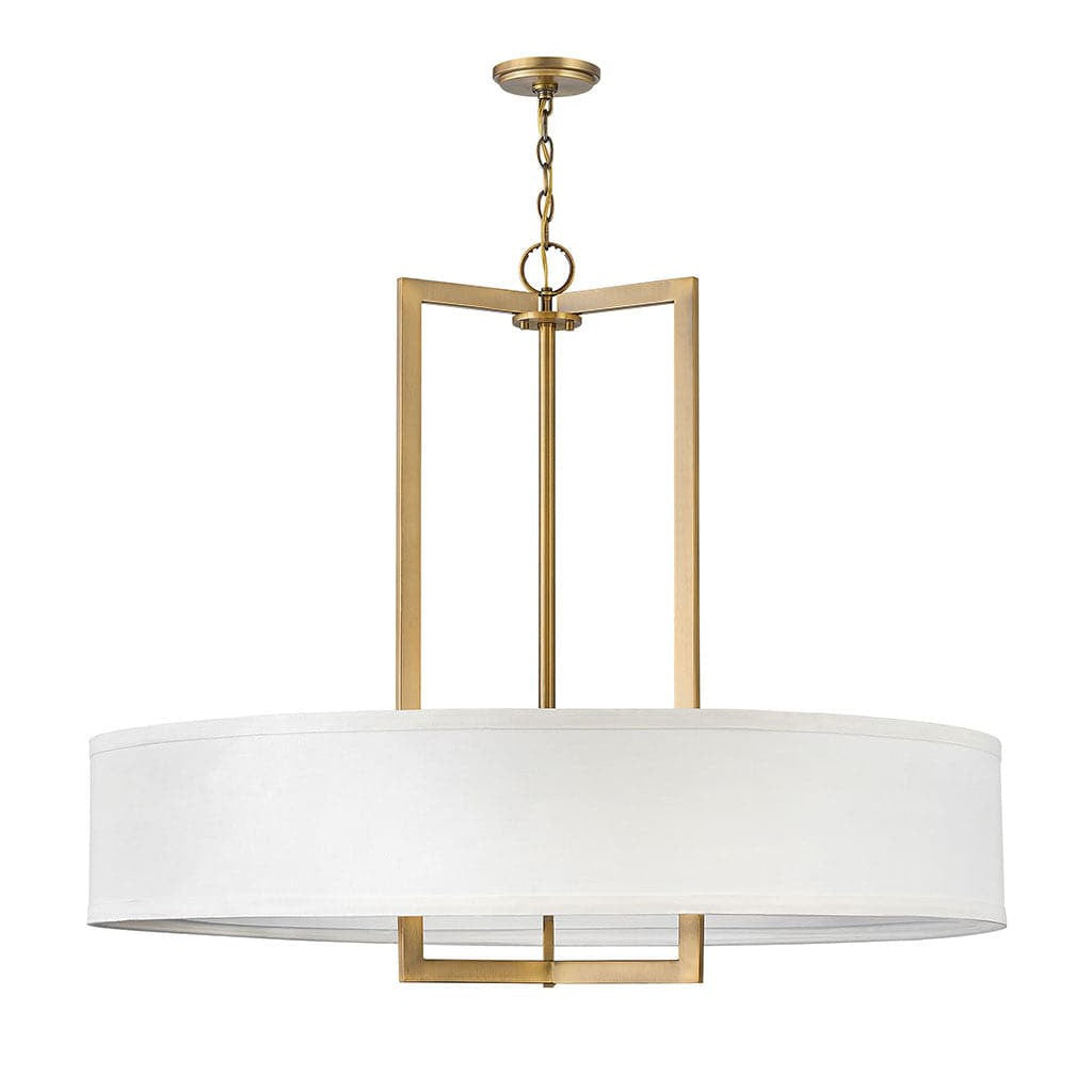 Chandelier Hampton Large Drum Pendant-Hinkley Lighting-HINKLEY-3219BR-ChandeliersBrushed Bronze-2-France and Son