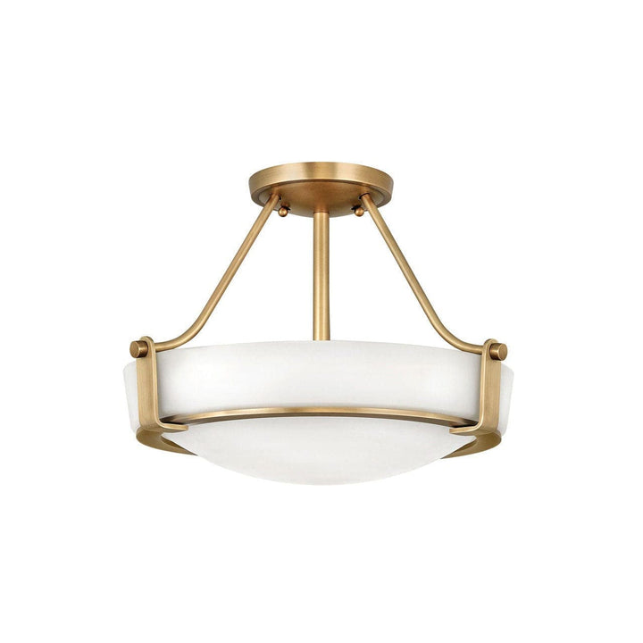 Hathaway Medium Semi - Flush Mount-Hinkley Lighting-HINKLEY-3220HB-1-Flush MountsHeritage Brass-NON-LED-1-France and Son