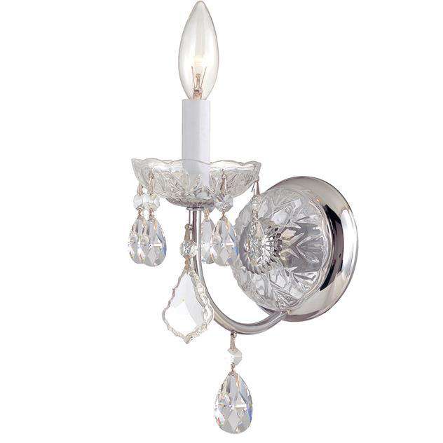 Imperial 1 Light Chrome Sconce-Crystorama Lighting Company-CRYSTO-3221-CH-CL-MWP-Wall LightingClear Crystal-1-France and Son