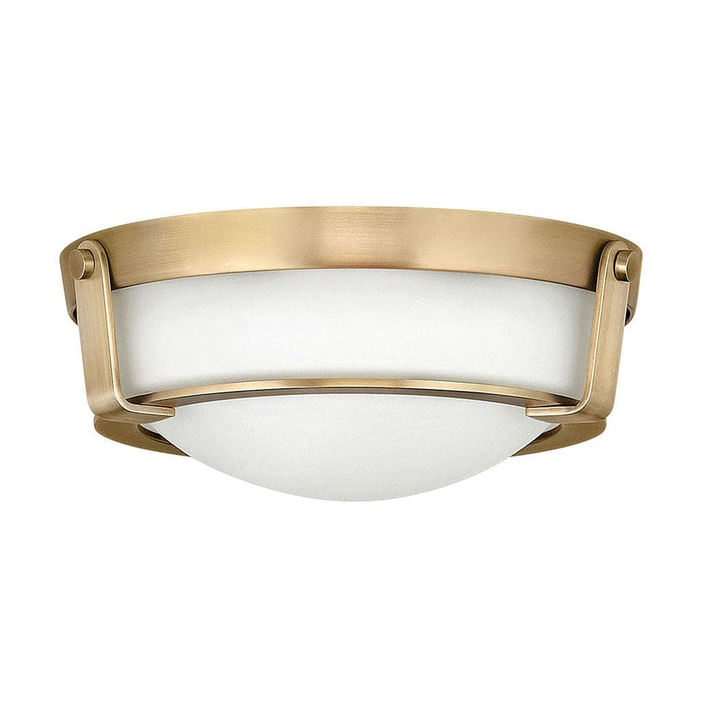 Foyer Hathaway Small Flush Mount-Hinkley Lighting-HINKLEY-3223HB-Flush MountsEtched Glass-Heritage Brass-4-France and Son