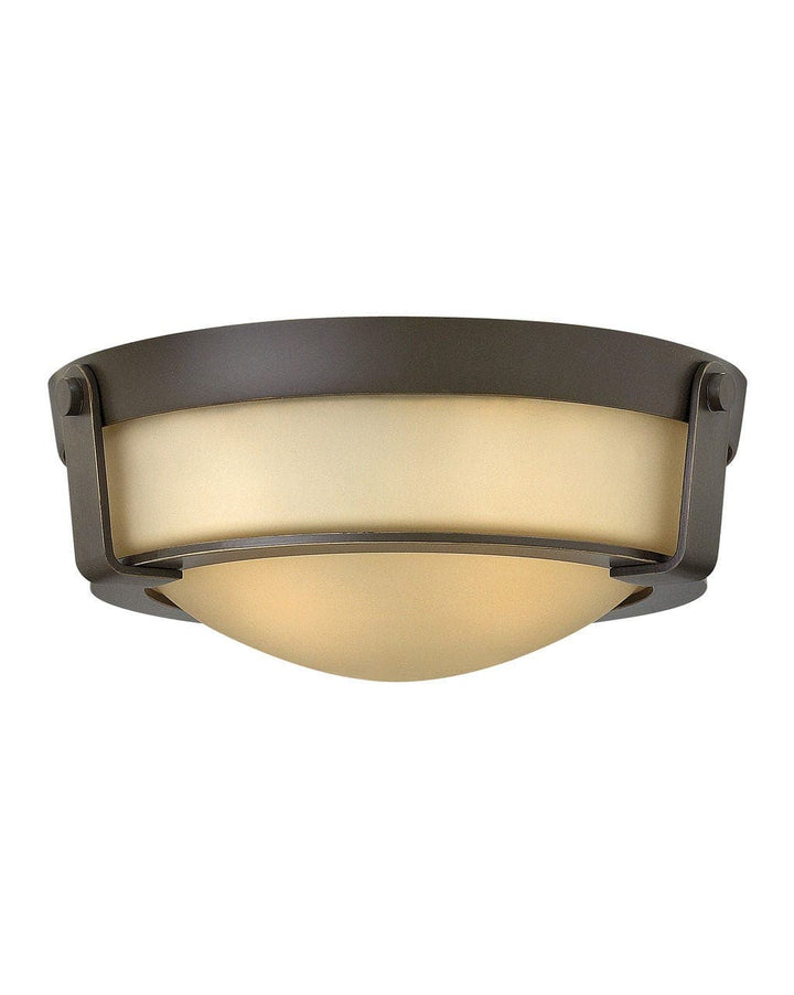 Foyer Hathaway Small Flush Mount-Hinkley Lighting-HINKLEY-3223OB-Flush MountsEtched Amber / NON-LED-Olde Bronze-6-France and Son