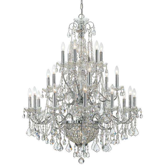 Imperial 26 Light Crystal Chrome Chandelier-Crystorama Lighting Company-CRYSTO-3229-CH-CL-MWP-Chandeliers-1-France and Son