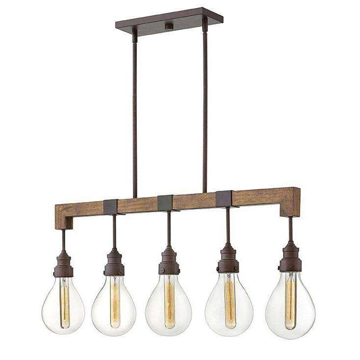 Denton Chandelier Industrial Iron-Hinkley Lighting-HINKLEY-3266IN-Chandeliers-1-France and Son