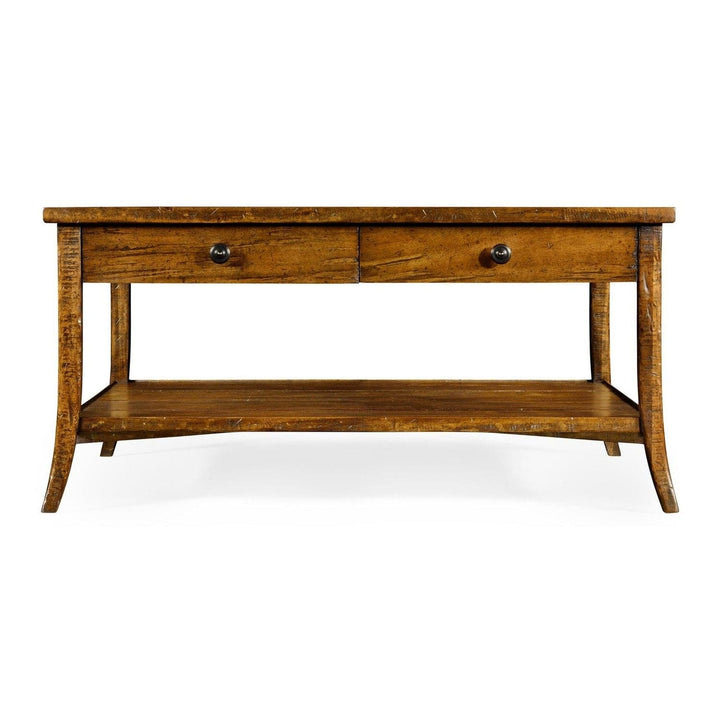 Square Coffee Table-Jonathan Charles-JCHARLES-491041-CFW-Coffee TablesCountry Walnut-2-France and Son