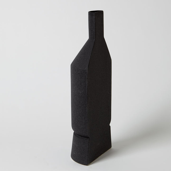 Flat Back Vase-Global Views-GVSA-7.10344-VasesLarge-Black Crust-1-France and Son