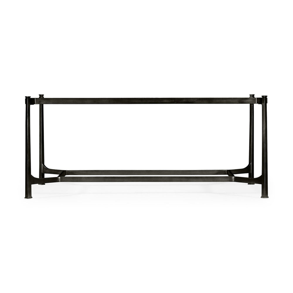 Églomisé & Iron Rectangular Coffee Table-Jonathan Charles-JCHARLES-494144-G-GES-Coffee TablesGold-2-France and Son