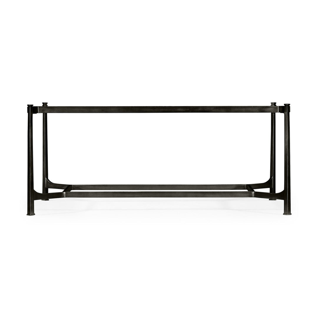 Églomisé & Iron Rectangular Coffee Table-Jonathan Charles-JCHARLES-494144-G-GES-Coffee TablesGold-2-France and Son